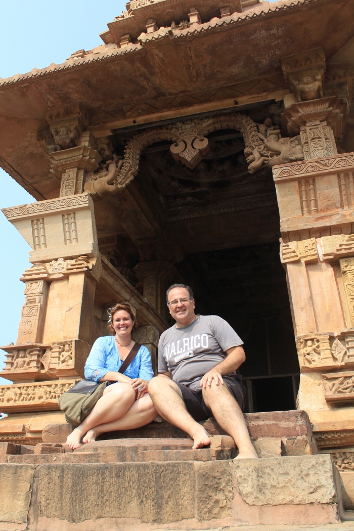 Nos templos de Khajuraho